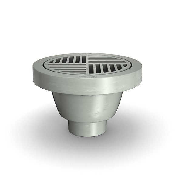 Zurn FS8 4" Outlet, 5" Sump Floor Sink with Dome Strainer FS8-5-PV4 - main